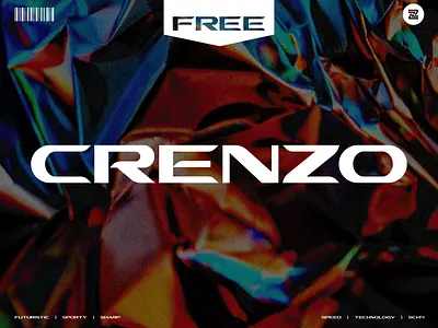 FREE FONT : CRENZO branding display freebie freebies headline identity illustration lettering ligature logo modern multilingual racing font technology type typeface typography ui ux