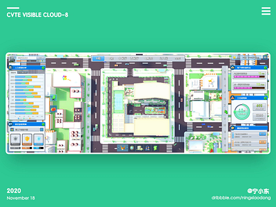 Operation Management 3d chart dashboard data design lowpoly map operation system traffic ui visualization