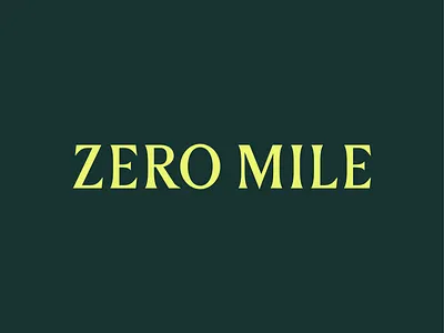 Zero Mile Logotype atlanta brand coffee georgia identity logo logotype type wordmark