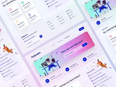 Customer Support Page branding color customer service customer support design help center illustraion user inteface ux