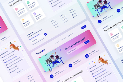 Customer Support Page branding color customer service customer support design help center illustraion user inteface ux