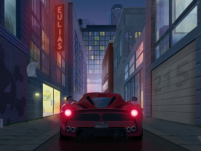 Exotic Escape adobe illustrator adobe photoshop car cartoon city illustration cityscape comic designer digital illustration digital painting dribbble best shot funny illustration halftones illustration nightlife perspective sketch texture vector illustration wacom cintiq