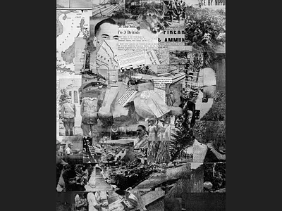Newspaper Collage art collage geometric geometry journalism news newspaper old paper philippines photo vintage war
