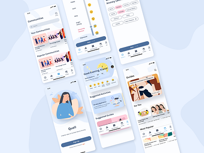 Quell-Social Anxiety App mobile ui ui design uxdesign