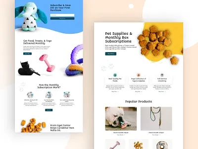 Pet Shop Landing Page Design for Divi business design divi dog food ecommerce homepage landing page pet petshop petstore shop store ui ux web design website wordpress