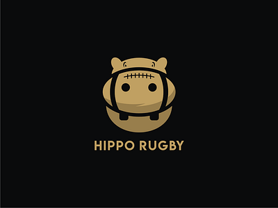 Hippo Rugby branding design doublemeaning dualmeaning hippo illustration logo rugby