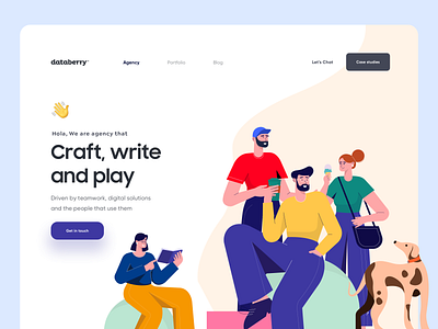 Digital Agency Landing Page agency app art design dubai designer illustration landing landing design landing page landing page design minimal mobile people product design typography vector web web design website write