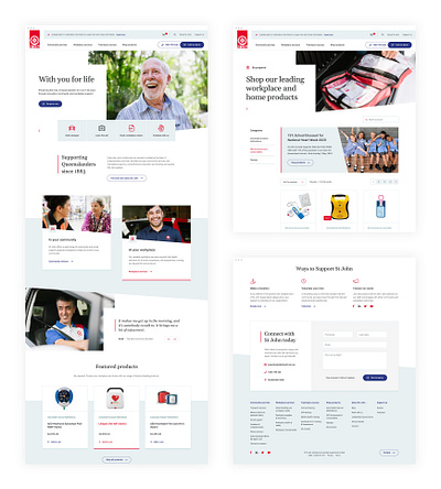 St John Queensland design ui ux web website