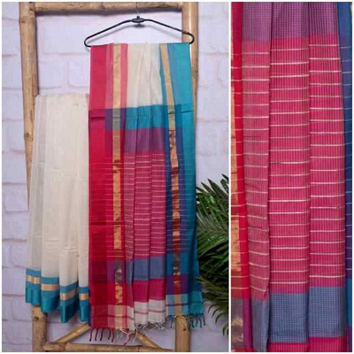 Handloom Ajrakh Maheshwari Saree Online SSEthnics ajrakh handblock handloom maheshwari silk saree suits