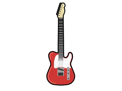 Guitar 2 guitar icon illustration instrument music music notes musician playing string vector