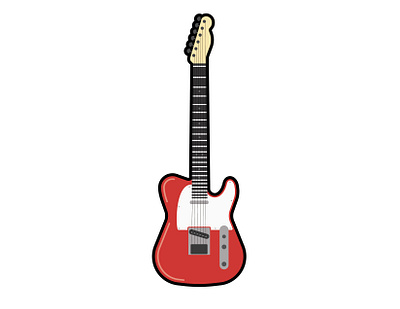 Guitar 2 guitar icon illustration instrument music music notes musician playing string vector