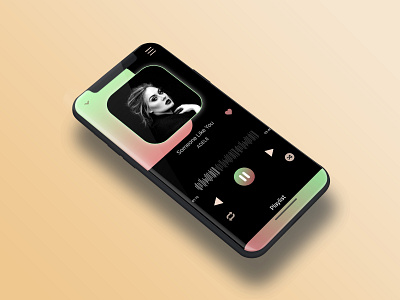 music player adobe xd app design illustration inspiration photoshop ui ux web