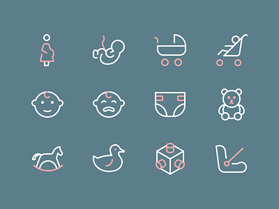 Family/Kids Icons icon icons illustration kids minimal outline perfect rodchenkod