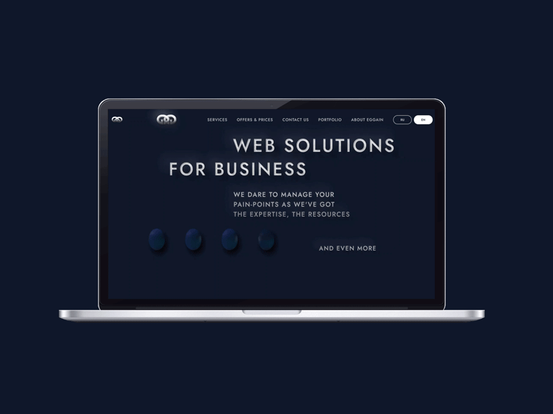EGGAIN web studio adobe photoshop aftereffects animated gif branding inspiration landing page site design tilda typography ui ux webdesign webdesigner webstudio