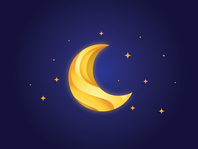 Moon branding colorful cosmos design geometric geometric design geometry gradient logo lunar moon moon logo moon phases moonlight outerspace shapes space stars vector yellow