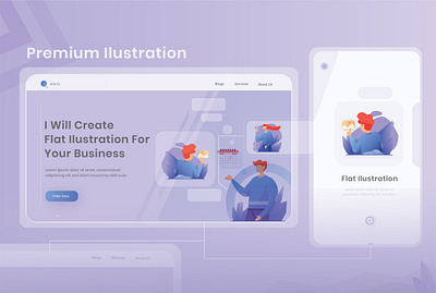 flat ilustration for web or mobile app app artwork design flat ilustration flatdesign human illustration landingpage onboarding uidesign