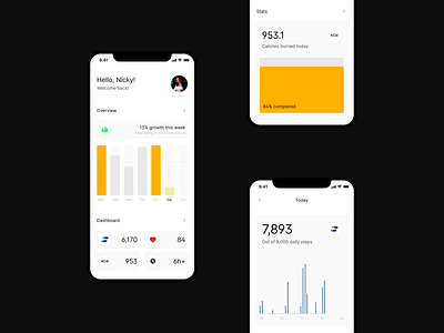 Fitness App Concept app app design app ui concept dashboard data visulization designer fitness fitness app gym minimal modern sport tracker training ui ui ux ui design uidesign uiux