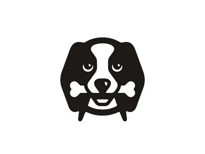 Dog & Bone Logo abstract animal bone care charity clinic cute dog emblem food friend head icon logo medicine minimalistic pets puppy sign veterinary