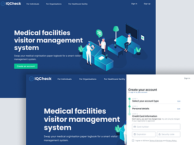 IQCheck landing page app design flat illustration minimal product design ui ux web web design