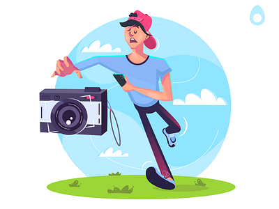 Photographer Character art artwork cartoon character design design digital drawing illustration illustration art ui ux vector web webdesign website