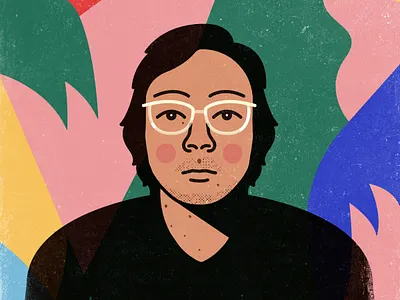Joshua To colors design eyes face flat glasses hair haircut hairstyle human icon illustration nose patterns people portait shapes