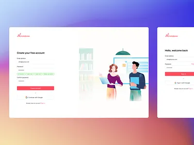 Create Account Kolabree app branding design illustration illustrator logo minimal ui web webapp webapp design