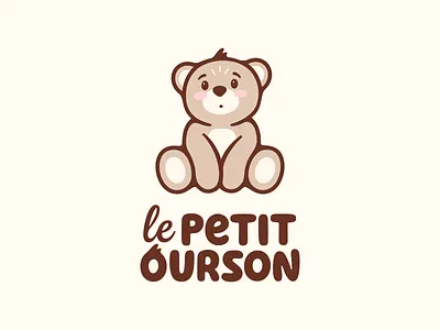 le PETIT OURSON bear cute icon illustration lettering logo logodesign logotype sign