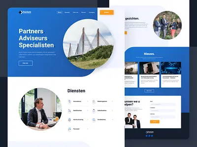 Homepage Accountants & Advisors accountants advisors blue branding design desktop easy homepage icons minimal modern news orange redesign round ui ui ux ux vector webdesign
