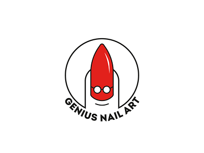 genius nail beauty logo beauty salon branding design logo nail art nail polish nail salon vector