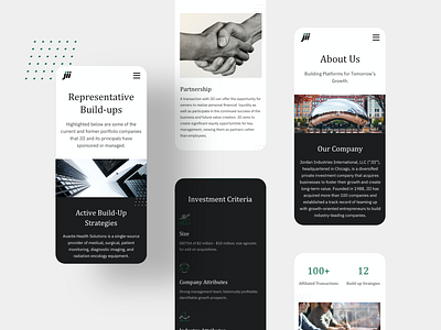 Jordan Industries International - Website clean design investments layout design minimal ui ux website