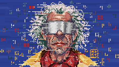 Roads? backtothefuture digitalart fanart illustration madeinaffinity pixelart pixelartist pixelpainting portrait