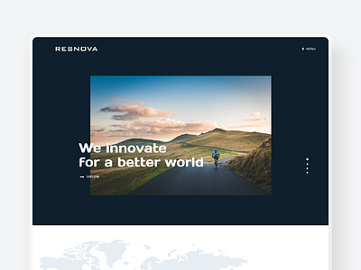 Resnova - Technology Website 2d 3d clean electronics illustration minimal modern technology technology website typography website concept