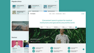 Medical service design doctors hospital interface landingpage medical ui web design website