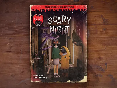 October Illustration - Scary Night