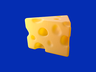 Cheese blue cartoon cheese cinema 4d corona render render yellow