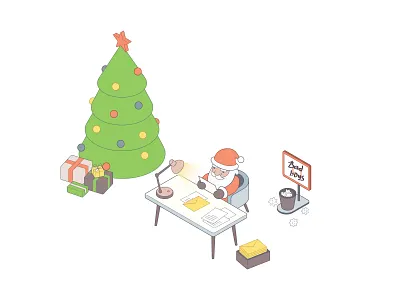 Have you been a bad boy? 2d cartoon character christmas design illustration isometric isometry letters new year santa santa clause vector