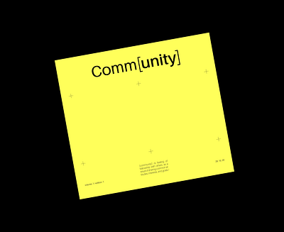 Comm[unity] Cover book community design layout publication