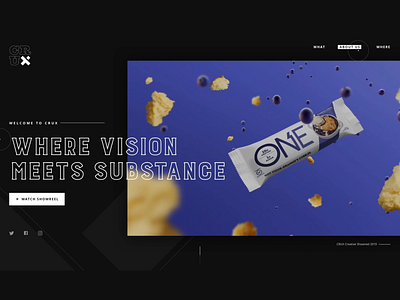 crux dribbble video 3d 3d animation agency backbone backbone.digital creative design landing page typogaphy website website design