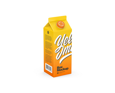 Carton Box Mockup beverage box cardboard carton cocktail dairy drink fruit juice juice box milk milk box milk pack mock up mockup object pack package packaging yellowimages