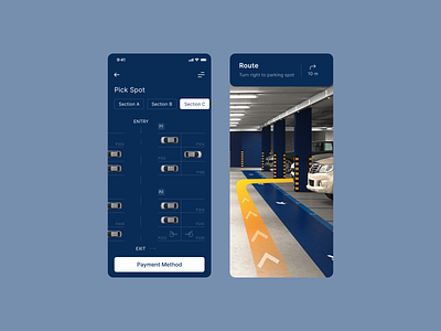 Parking App app car concept design driver interface mobile parking popular top ui ux vector