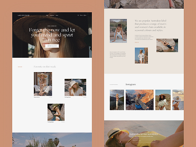 Lack Of Color - online store. Main page design e commerce e shop ecommerce main page mainpage ui ui ux web web design