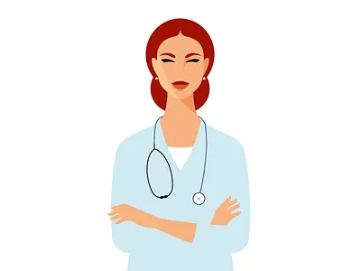 Doctor illustration. Medical App app application character doctor face illustration medicine portrait vector woman