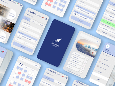 Mobile app UI redesign for Sri Lankan Airlines app branding design icon illustration typography ui ux web website