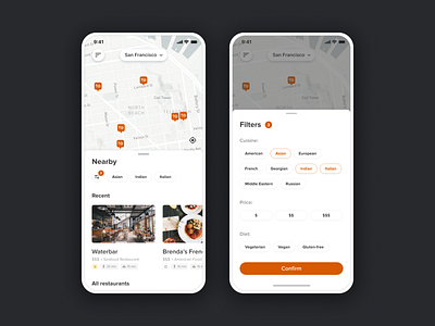 Food Order Pickup App app application food food app map mobile app mobile application mobile design mobile ui mobile ui design restaurant restaurant app restaurant logo ui uidesign uiux user experience user interface