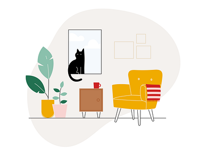 Stannah Chairlift Configuration Tool: Step 1 cat configuration configurator design digital flat home illustration illustrator kitty minimal ui vector website