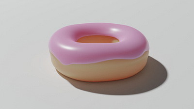 d o n u t 3d art blender donut icon