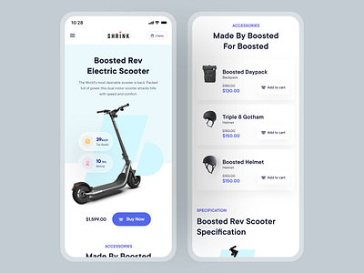 Product Landing Page: Mobile Responsive design inspiration gadget graphics minimal product page scooter ui user experience user interface ux web web design website
