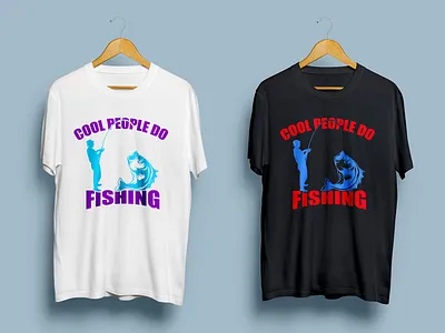 Cool people do fishing design graphic design illustration illustrator logo typography
