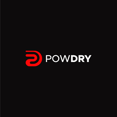 PowDry - Logo Design abstract app branding clean creative logo design flat geometric identity logo