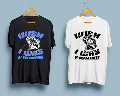 Wish i was fishing design graphic design illustration illustrator logo typography